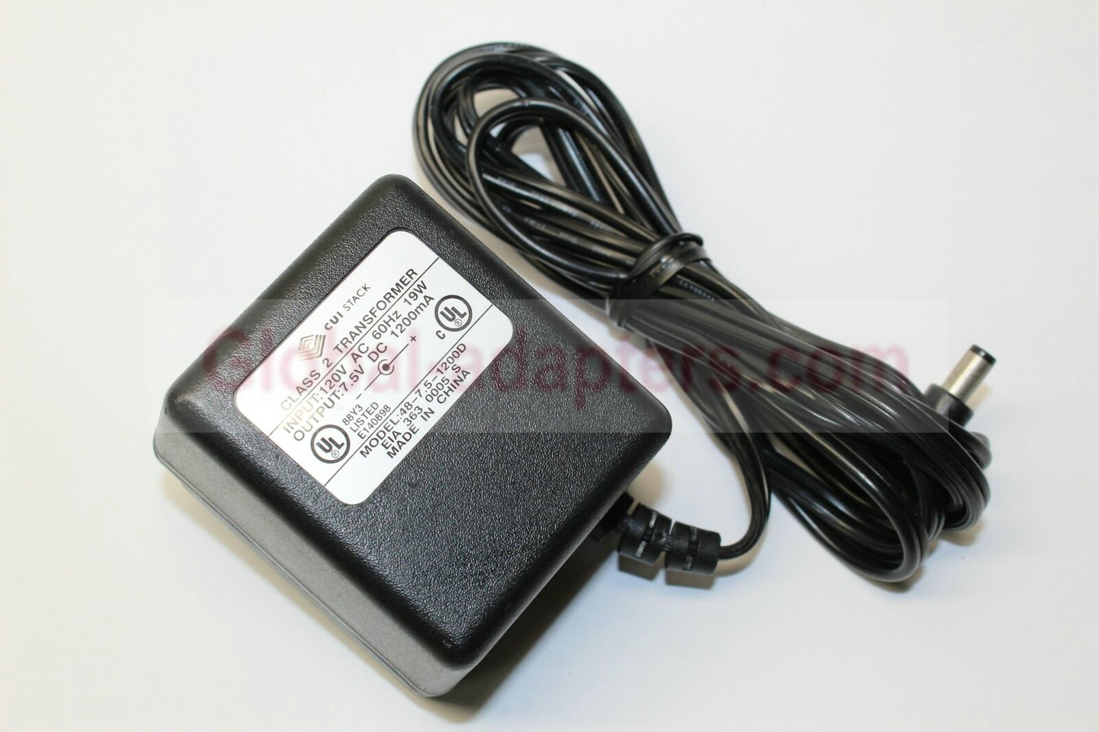 New 7.5V 1200mA Cui Stack 48-7.5-1200D Class 2 Transformer POWER SUPPLY AC ADAPTER